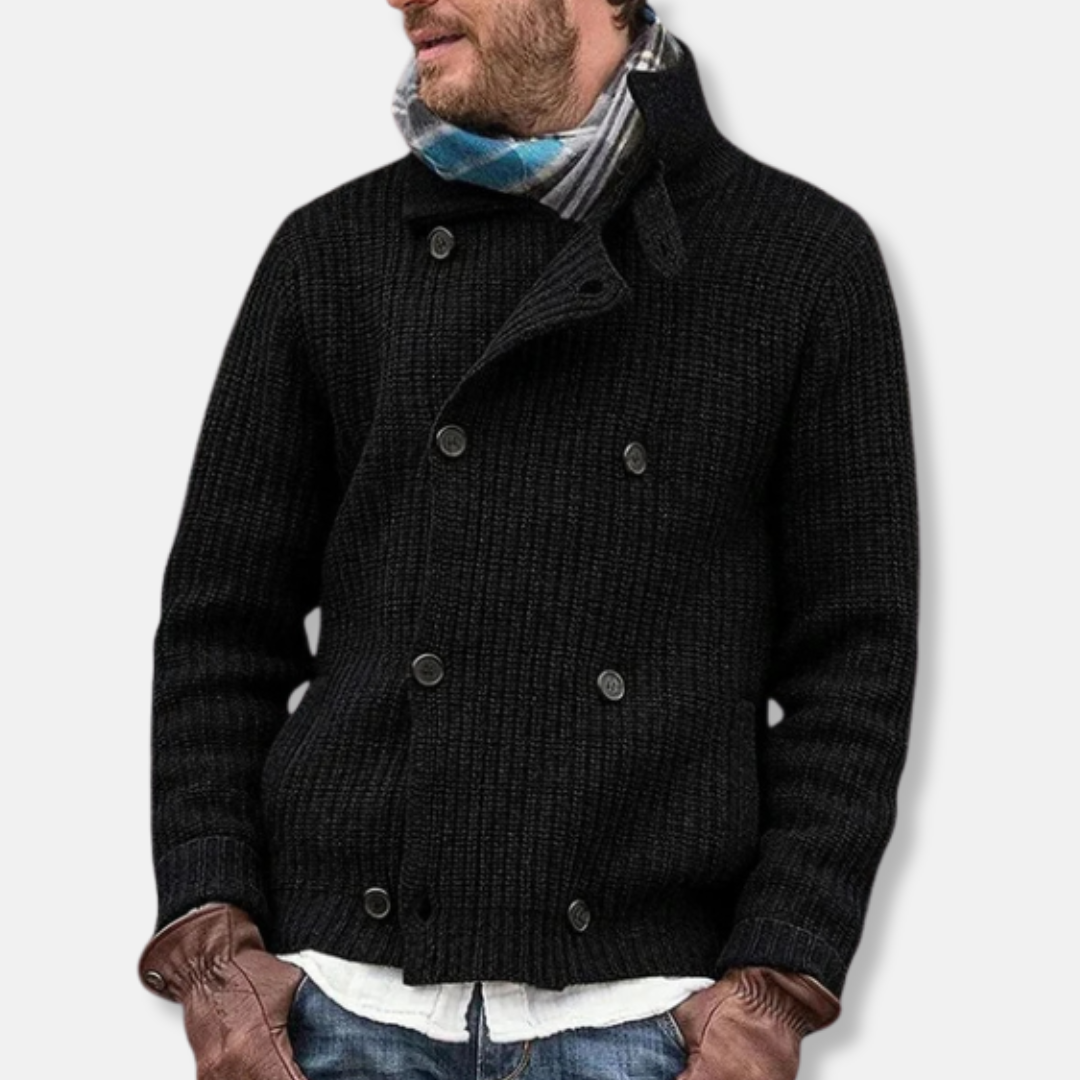 Enrico Rib Knit Jacket - Relaxed Fit Herrjacka | Mokum Alef