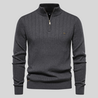 Tricot Reno Quarter Zip | Pull à quart de zip pour hommes – Coupe ajustée, texture côtelée et ajustement confortable