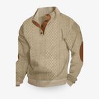 Troy Cozy Knit Sweater – warmer weicher Herrenpullover, lässige Passform, Vorderansicht