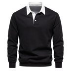 Mokum Classic Cotton Polo Evan | Heren Long Sleeve Polo – Cotton Blend Regular Fit
