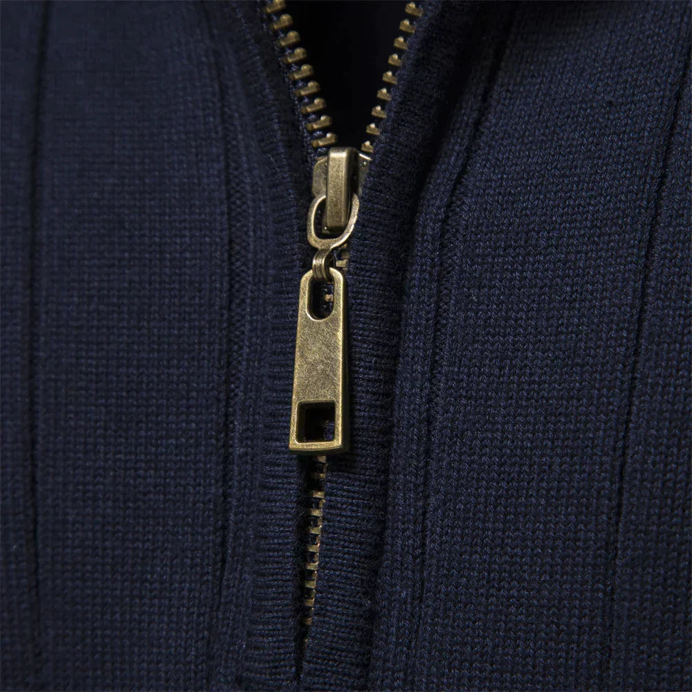 Tricot Reno Quarter Zip | Pull à quart de zip pour hommes – Coupe ajustée, texture côtelée et ajustement confortable