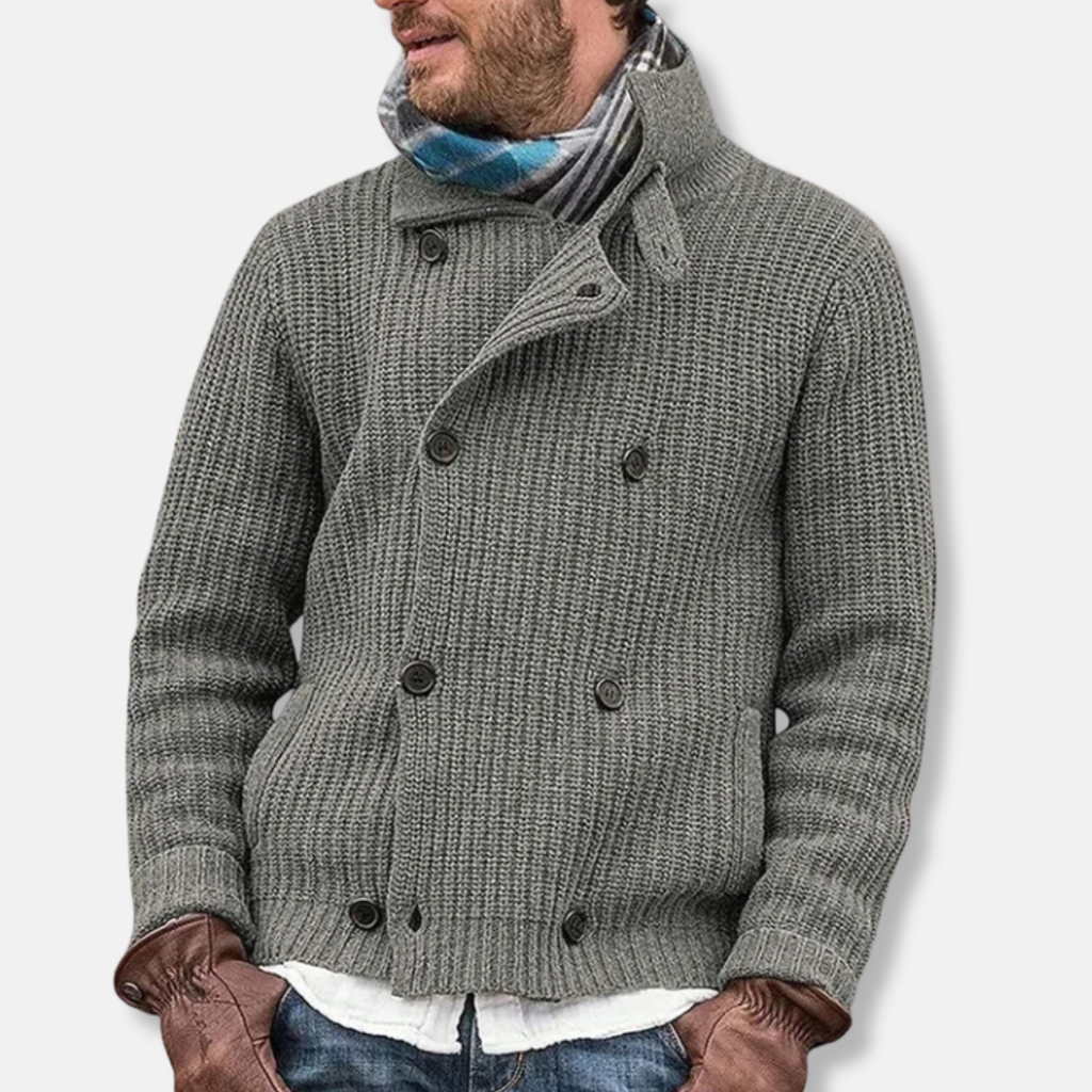 Enrico Rib Knit Jacket - Relaxed Fit Herrjacka | Mokum Alef