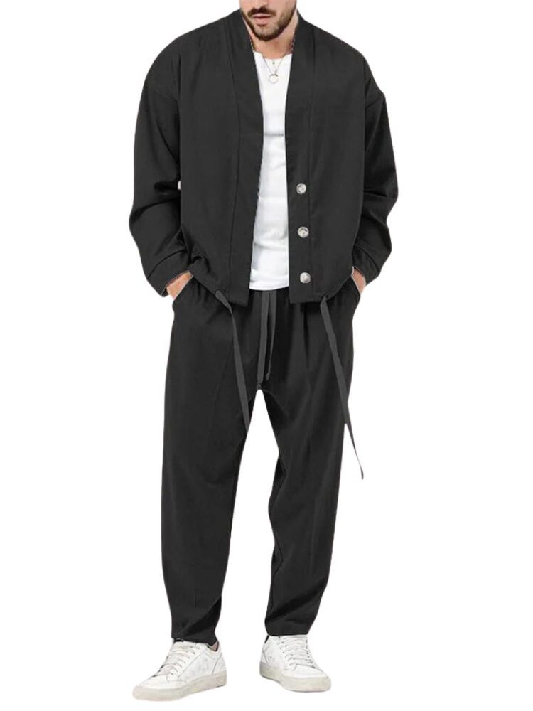 Blake Casual Co-Ord Set | Heren Two-Piece Set – Jacket & Pants Street-Style