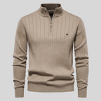 Tricot Reno Quarter Zip | Pull à quart de zip pour hommes – Coupe ajustée, texture côtelée et ajustement confortable
