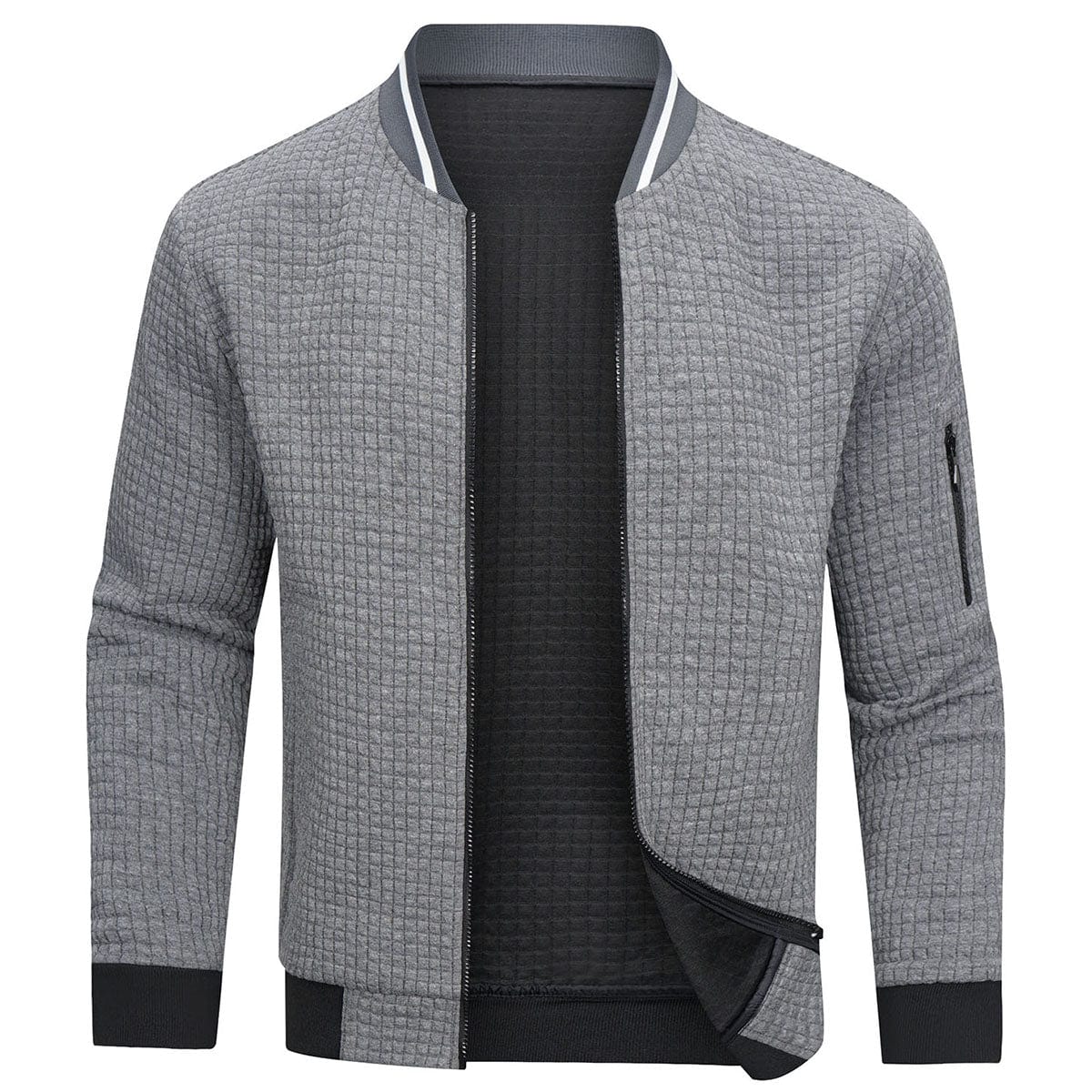 Dante Grid Bomber Jacket - Regular Fit Bomberjack | Mokum Alef