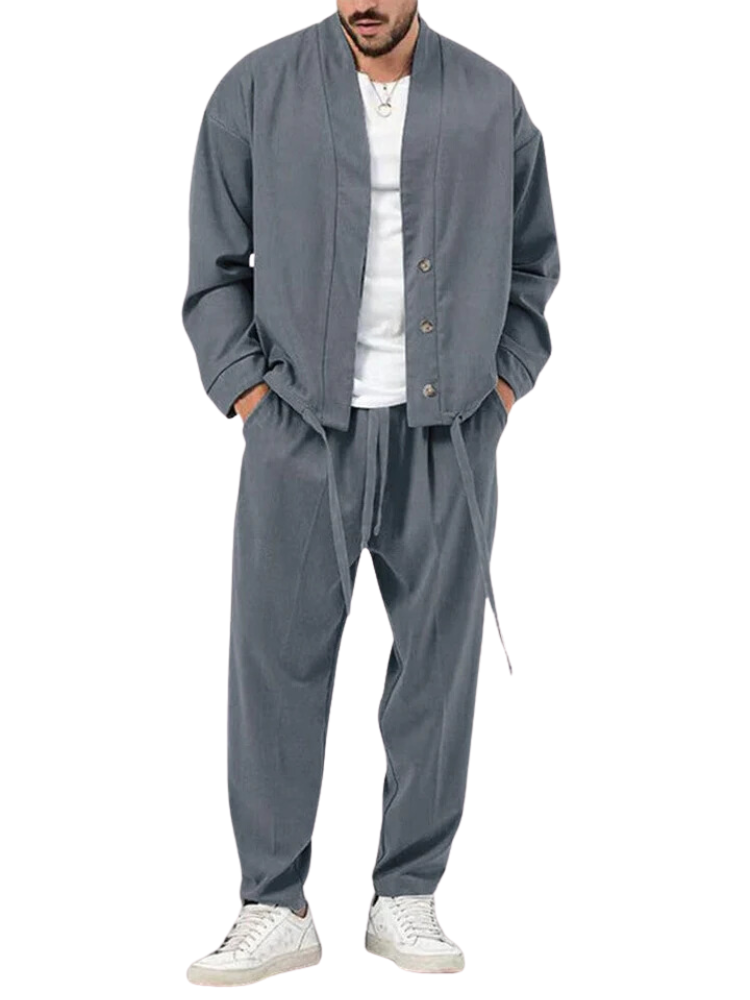 Blake Casual Co-Ord Set | Heren Two-Piece Set – Jacket & Pants Street-Style