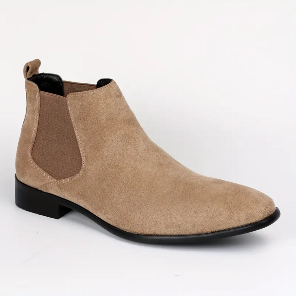 Heren Chelsea Boots – Echt Leer met Elastische Zijpanelen en Lage Hak