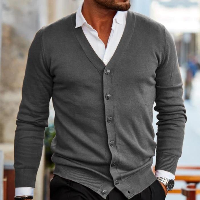 Stevano Luxe Knit Cardigan voor Heren – Casual & Comfortabel Vest