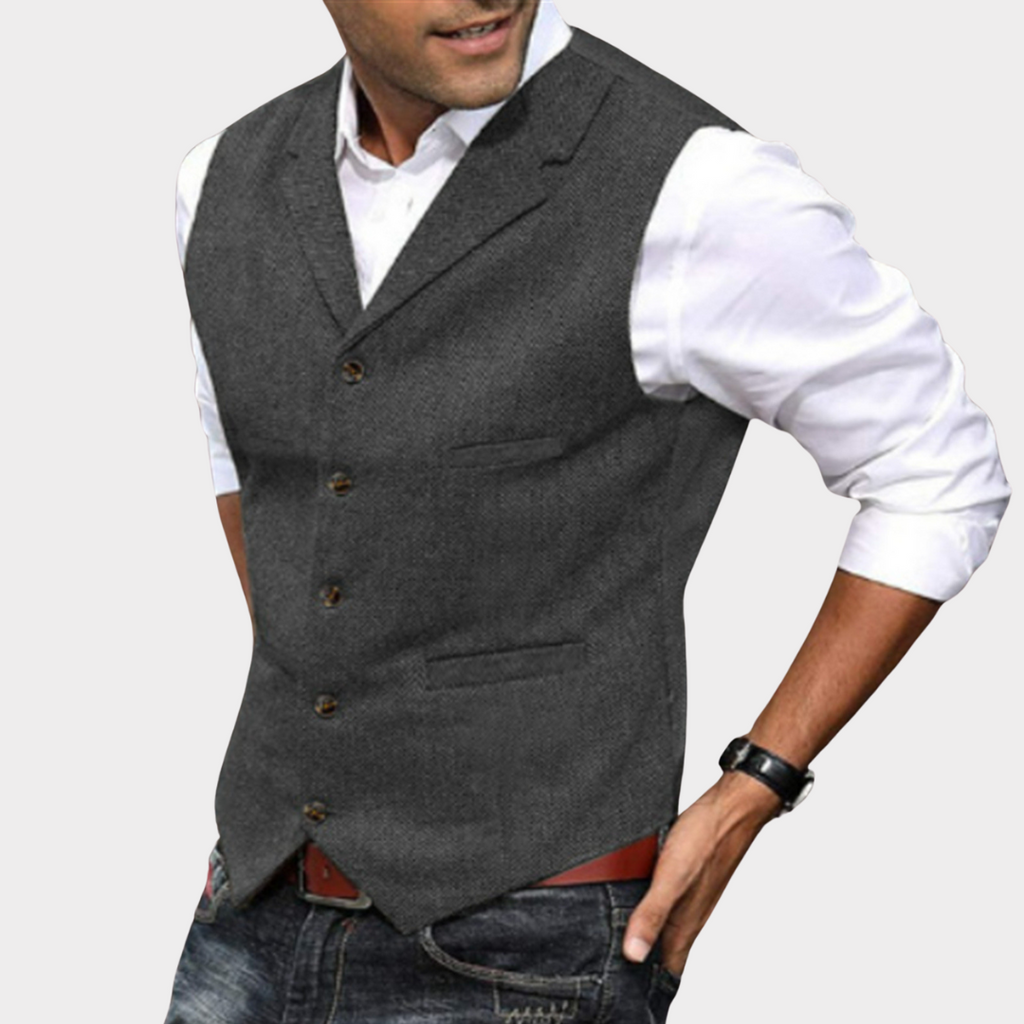 Damian Retro Gilet – Heren Gilet in Klassieke Stijl