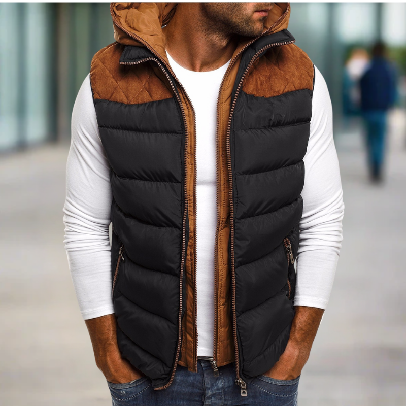 Rocco Premium Bodywarmer: chaleco para hombre, cálido chaleco acolchado para conjuntos informales y elegantes
