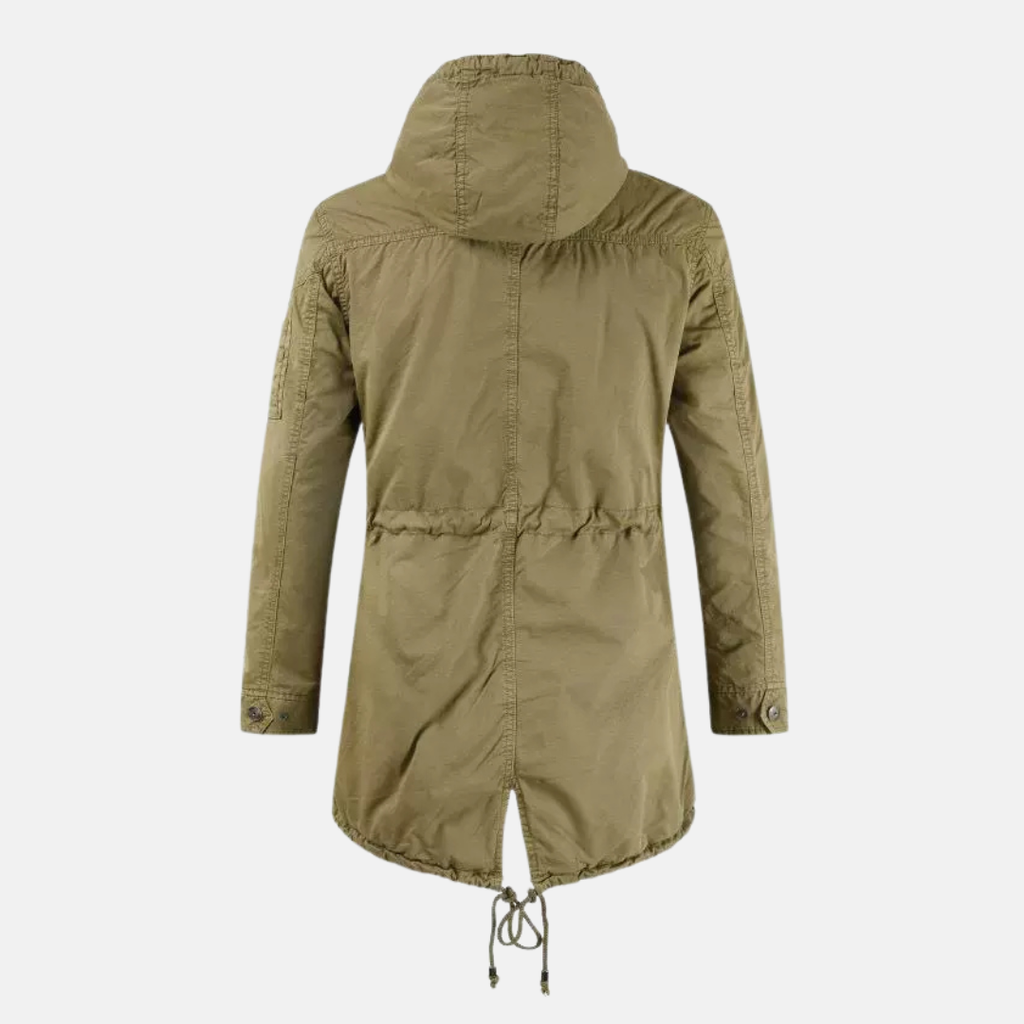 Mokum Herrenparka – schmal geschnittene Winterjacke mit Kapuze und mehreren Taschen