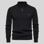 Tricot Reno Quarter Zip | Pull à quart de zip pour hommes – Coupe ajustée, texture côtelée et ajustement confortable