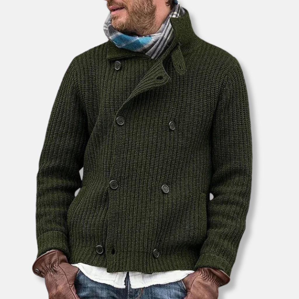 Enrico Rib Knit Jacket - Relaxed Fit Herrjacka | Mokum Alef