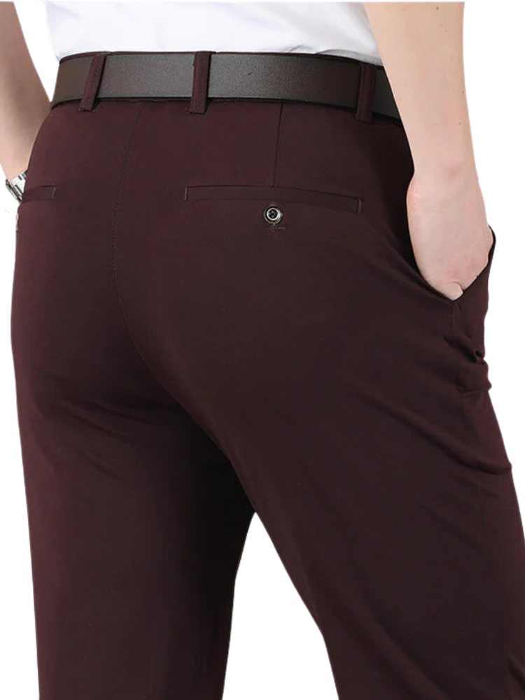 MetroStretch Classic Trousers – Komfortable herrebukser med høy midje med stretch