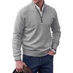 Pull zippé en cachemire élégant – Pull luxueux et chaud avec fermeture éclair