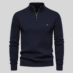 Tricot Reno Quarter Zip | Pull à quart de zip pour hommes – Coupe ajustée, texture côtelée et ajustement confortable
