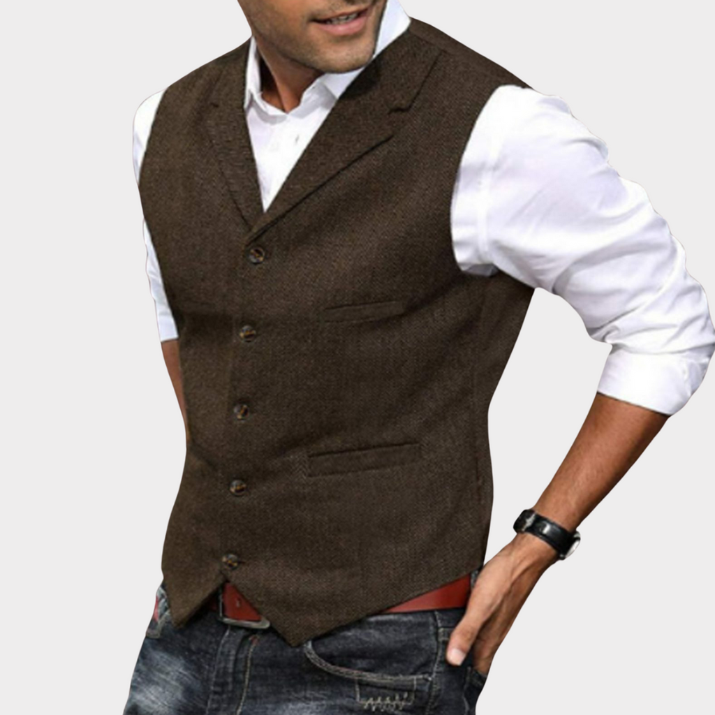 Damian Retro Gilet – Heren Gilet in Klassieke Stijl