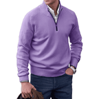 Pull zippé en cachemire élégant – Pull luxueux et chaud avec fermeture éclair