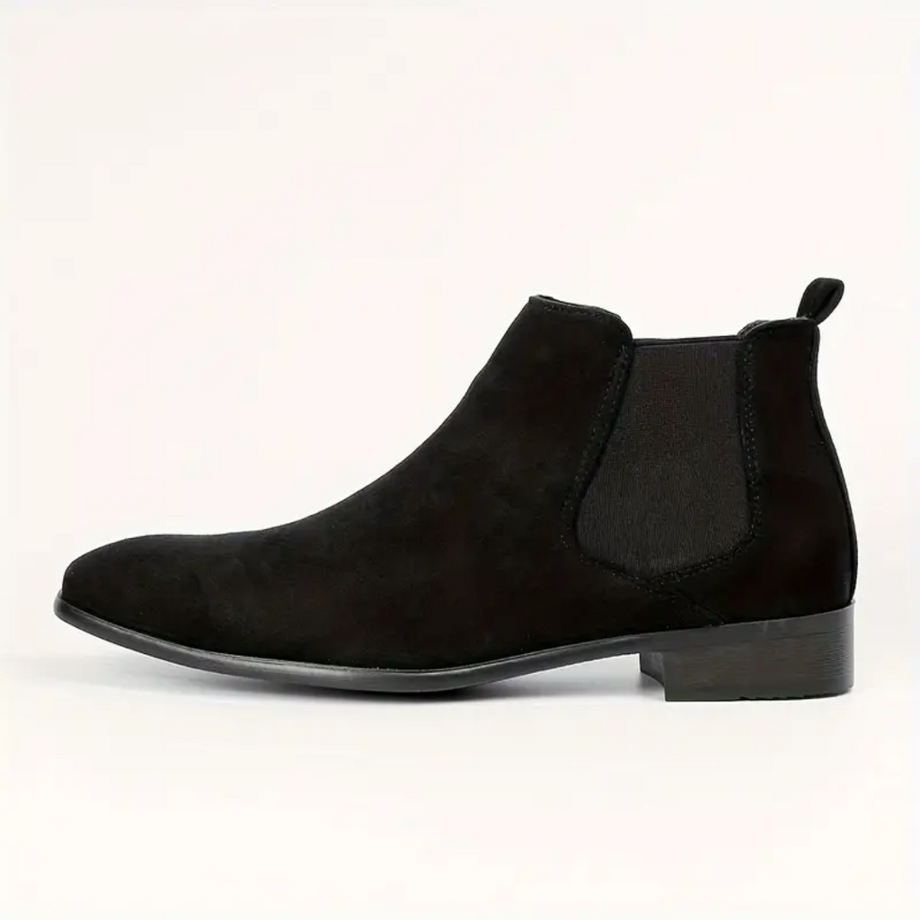 Heren Chelsea Boots – Echt Leer met Elastische Zijpanelen en Lage Hak