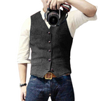 Oxford Urban Classic Heren Gilet – Elegant, Mouwloos Vest met Knoopsluiting