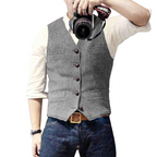 Oxford Urban Classic Heren Gilet – Elegant, Mouwloos Vest met Knoopsluiting