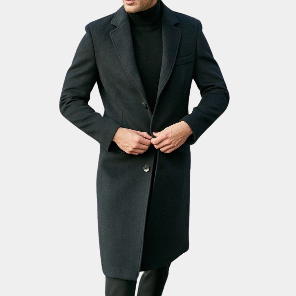Corwin trenchcoat i ull | Trenchcoat for menn – ullblanding, skreddersydd passform og jakkeslag