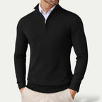 Oslo Comfort Zip Pullover – Lässiger Herrenpullover mit Reißverschluss | Mokum Alef