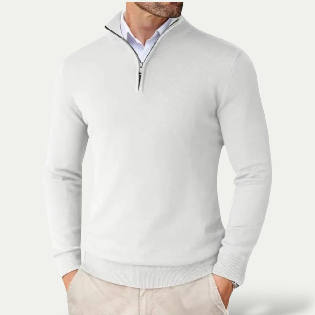Oslo Comfort Zip Pullover – Lässiger Herrenpullover mit Reißverschluss | Mokum Alef