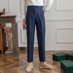 Vienna Tailored Buckle Trousers - Pantalon met Plooi en Verstelbare Gesp | Mokum Alef