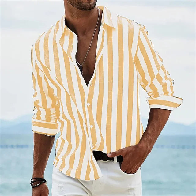 Ibiza Ease Stripe Shirt - Modern Gestreept Overhemd | Mokum Alef