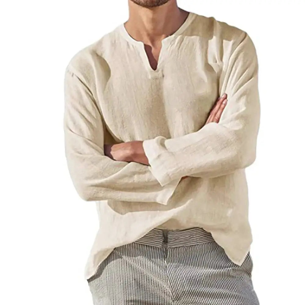 Miran Linen Shirt | Heren Linnen Shirt met Lange Mouwen – Ademend, Licht & Casual Fit