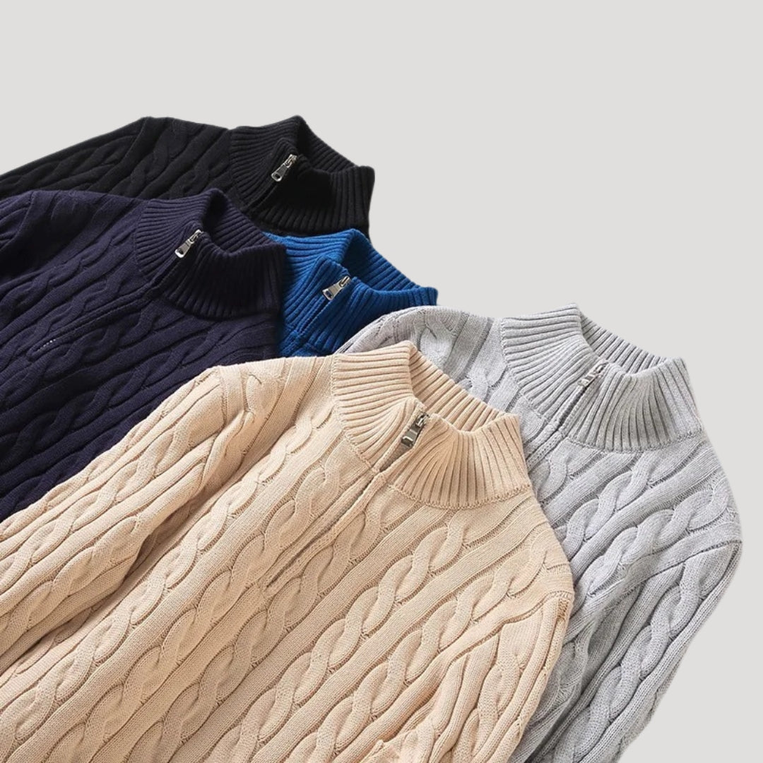 Pullover mit halbem Reißverschluss für Herren – bequemer und moderner Pullover