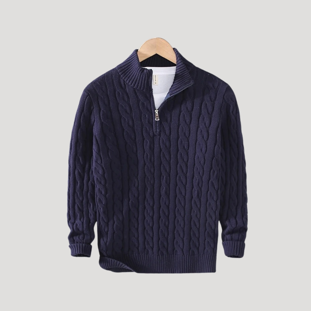 Pullover mit halbem Reißverschluss für Herren – bequemer und moderner Pullover
