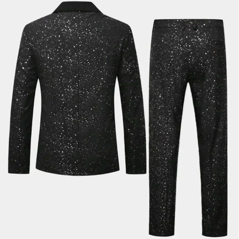 Vegas Night Glitter Suit - Heren Pak met Colbert en Broek | Mokum Alef