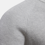 Nordwell Ribbed Zip Sweater voor Heren – Half-Zip Trui met Ribgebreide Mouwen