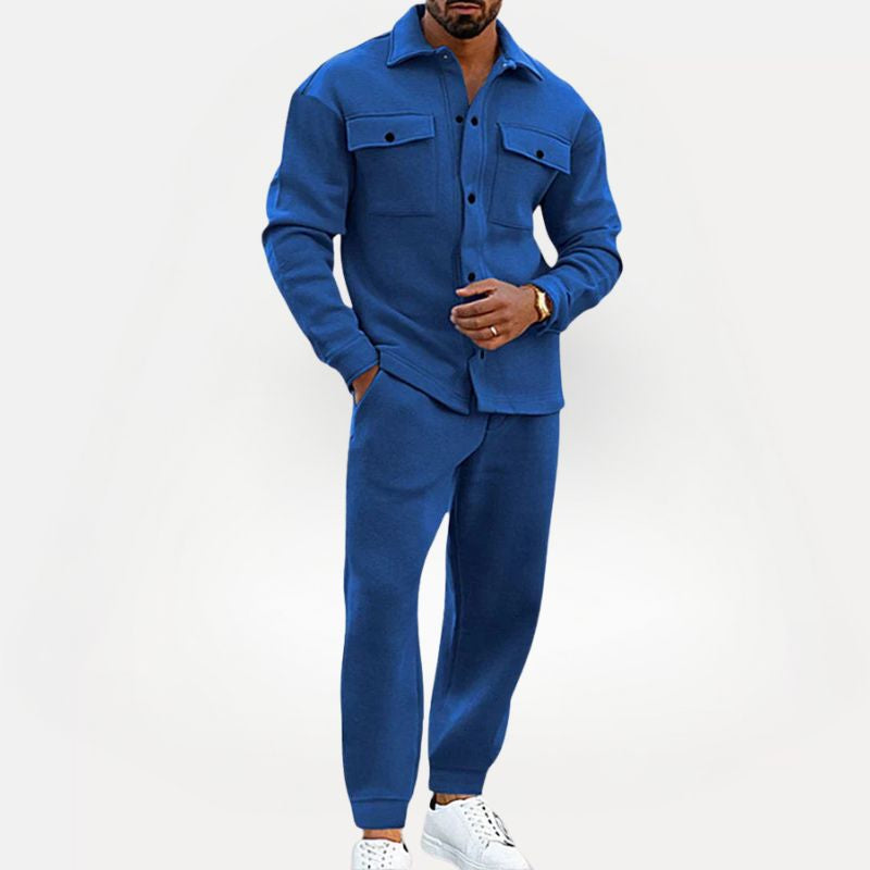 Oslo Structured Co-ord Set - Overshirt en Broek Heren | Mokum Alef