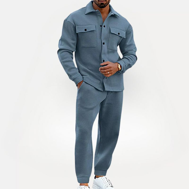 Oslo Structured Co-ord Set - Overshirt en Broek Heren | Mokum Alef
