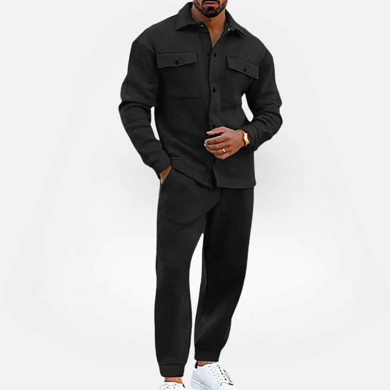 Oslo Structured Co-ord Set - Overshirt en Broek Heren | Mokum Alef