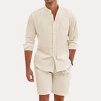Ibiza Breeze Co-ord Set - Overhemd en Korte Broek Heren | Mokum Alef