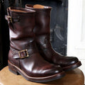 Herren-Lederstiefel bis zur Mitte der Wade mit Schnalle und Goodyear-Sohlenfinish – Mokum Amsterdam