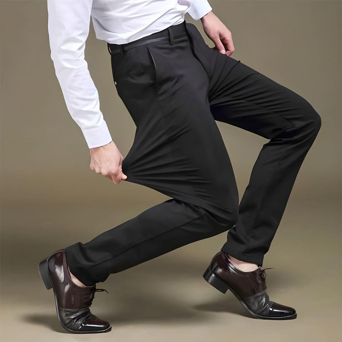 MetroStretch Classic Trousers – Komfortable herrebukser med høy midje med stretch