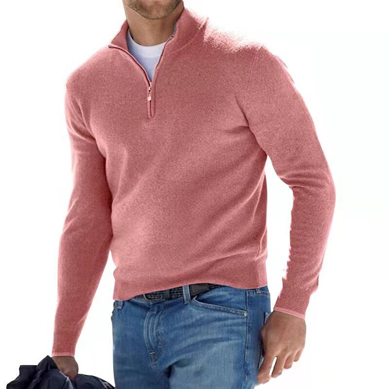 Crestwood Half-Zip Pullover voor Heren – Gebreide Trui met Opstaande Kraag