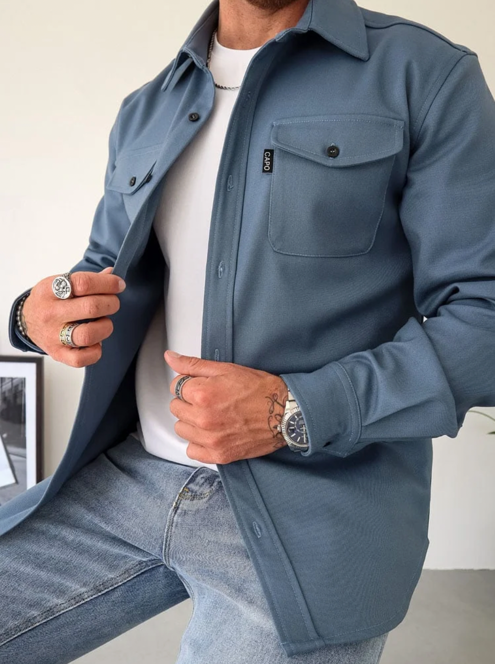 Miro Denim Overshirt | Herröverskjorta – Snygg och avslappnad komfort