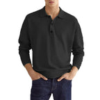 Heren Riviera Brushed Cotton Long Sleeve Polo – Refined Casual