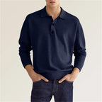 Heren Riviera Brushed Cotton Long Sleeve Polo – Refined Casual