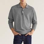 Heren Riviera Brushed Cotton Long Sleeve Polo – Refined Casual