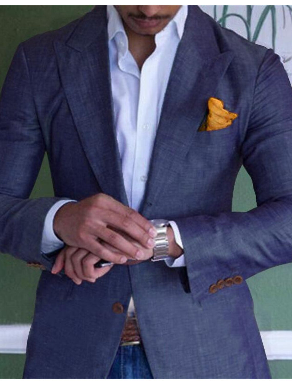 Lucan tailored blazer – heren blazer met peaked lapels en 2-button sluiting, front view