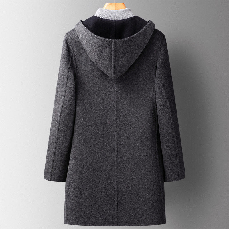 Sebastian Reversible Wool Coat - Hooded | Mokum Alef