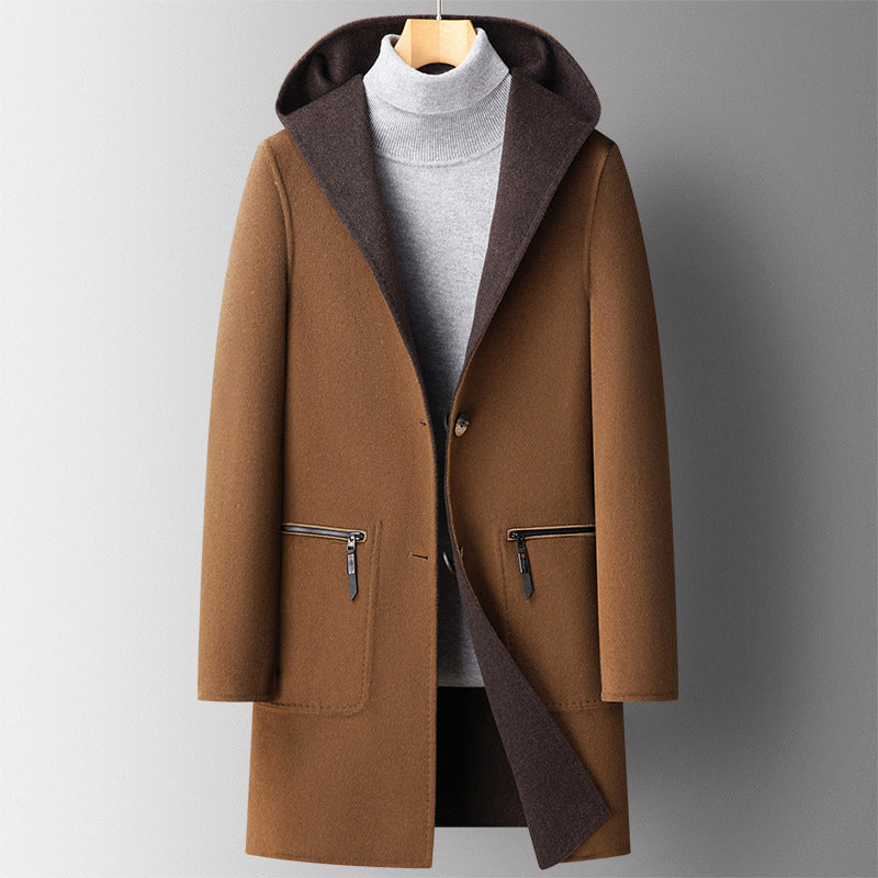 sebastian reversible wool coat hooded – mokum amsterdam™