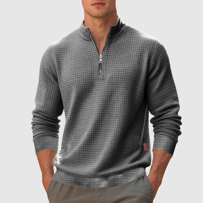 Gianni Mock-Neck Quarter-Zip Sweater - Regular Fit | Mokum Alef